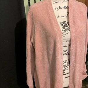 Rose gold velvet cardigan